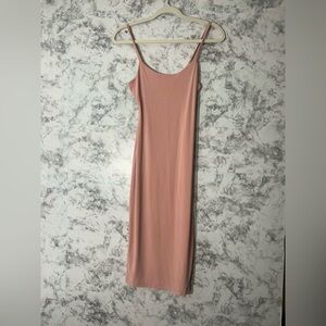 Uptown women Elegant Pink Midi Dress Sz XS EUC
15